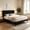 Black01, variant on BSHTI Full Size Velvet Platform Bed Frame with Adjustable Upholstered Headboard, Wood Slats, No Box Spring Needed for Bedroom(Black)