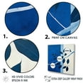 thumbnail image 3 of Designart "Silhouette Of Sapphire Blue Leaves II" Leaves Floater Framed Wall Art Prints, 3 of 5