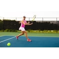 thumbnail image 3 of Faye+Florie Piped Racer Tennis Shirt (Pink/White, Large), 3 of 3
