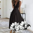 thumbnail image 2 of RKSTN Robes d'Été pour Femmes 2024 Imprimé Floral Boho Sans Manches Col en V Poitrine Enveloppée Robes de Cocktail Mode Décontractée Ample Grande Taille Robes d'Invité de Mariage, 2 of 5