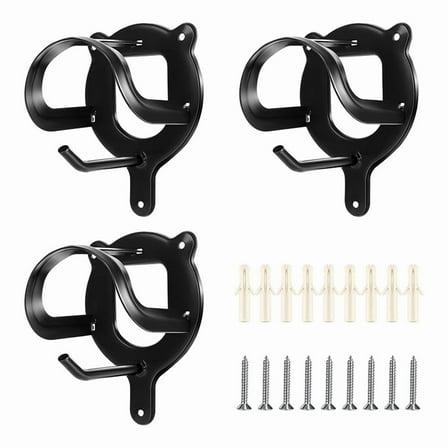 3 * Horse Bridle Rack 1 set * screw-Black