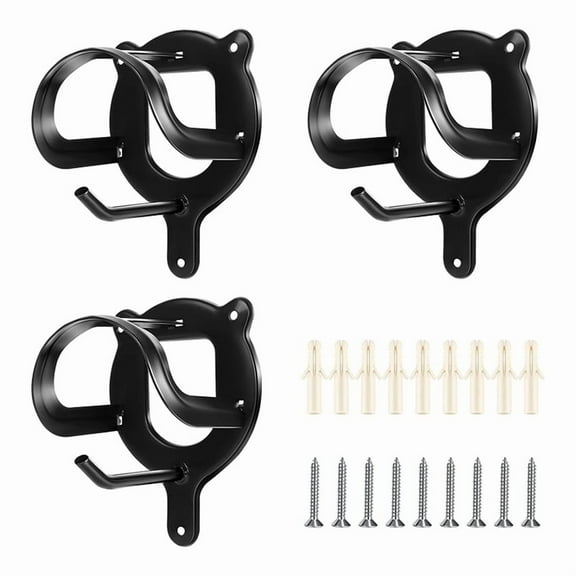 3 * Horse Bridle Rack 1 set * screw-Black