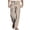 Khaki, variant on Yuhangmm Men's Casual Pants - Fold Wide Leg Flat Front Elastic Waist Belted Relaxed Fit for Everyday Wear White XL