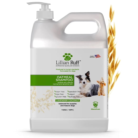 Champú para perros Lillian Ruff PRO Formula Deodorizing Oatmeal USA