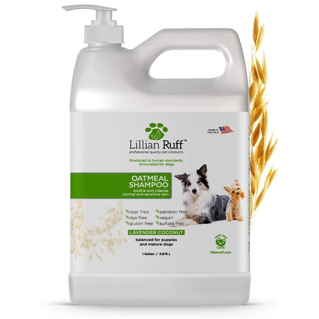 Champú para perros Lillian Ruff PRO Formula Deodorizing Oatmeal USA