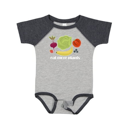 

Inktastic Vegan Eat More Plants Vegetarian Gift Baby Boy or Baby Girl Bodysuit