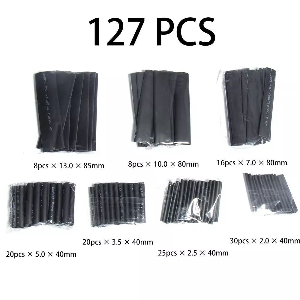 2.8/4.8/6.3mm Female Spade Crimp Connector Terminal Insulating Sleeve Wire Black