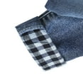 thumbnail image 4 of KIDSCOOL SPACE Toddler Little Kid Ripped Holes Elastic Waist Plaid Lining Jeans, 4 of 5