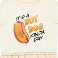 thumbnail image 4 of Inktastic It's a Hot Dog Kinda Day Girls Toddler Dress, 4 of 5