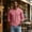 # Pink, variant on Men's V Neck Long Sleeve Shirts Casual T-Shirts Slim Fit Longline Tee Solid Color Soft Shirts Dark Purple L