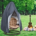 thumbnail image 6 of Hanging Egg Chair Cover Outdoor Patio Courtyard Swing Chair Waterproof UV Proof Dustproof Rain Cover, Grey, 6 of 8