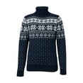 thumbnail image 2 of Musuos Women's Christmas Snowflake Knitted Sweater Long Sleeve High-neck Print Christmas Pullover Knitwear, 2 of 10