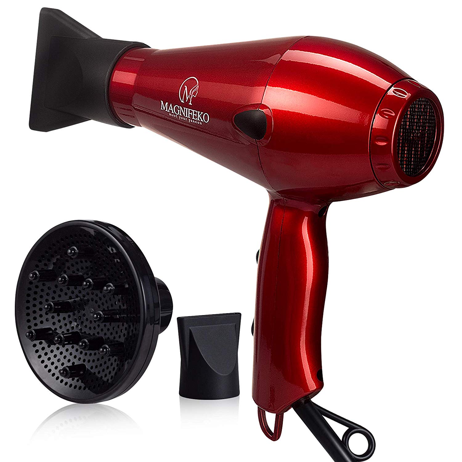 Magnifeko 1875W Professional Hair Dryer With Diffuser And Ionic  Magnifeko 1875W Professional Hair Dryer With Diffuser And Ionic