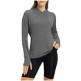 thumbnail image 4 of ZJXFGS Long Sleeve Athletic Shirts for Women Sunshirts for Women Women'S Autumn Running Tops Dry Fit Long Sleeve Shirts for Women Gray 3XL, 4 of 6