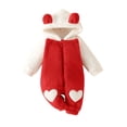 thumbnail image 3 of PureCasa Toddler Kids Girls Jumpsuit Fall Winter Clothes Fleece Romper Jumpsuit Bear Ears Hooded Zipper Hoodies One Piece Warm Suit, 3 of 10