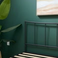 thumbnail image 2 of Rest Haven Alexandria Metal Platform Bed with Scooped Vertical Bar Headboard, Twin, Black, 2 of 14