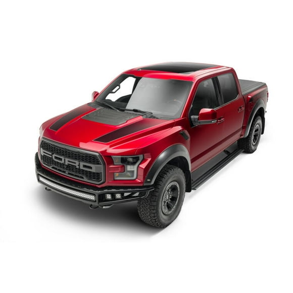 Amp Research Running Board 86151-01A PowerStep Smart Series; Textured; Black; Die Cast Aluminum; With LED Light System; Rocker Panel Mount