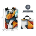 thumbnail image 2 of Yayeee Freestanding Laundry Hamper with Handle Collapsible Large Storage Basket for Clothes, Abstract Wavy, 2 of 7