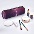 thumbnail image 2 of Disketp Thunderstorm Violet Purple Estuche Organizador de Lápices de Cuero, Estuche de Oficina con Cremallera para Bolígrafo y Lápiz, 2 of 6