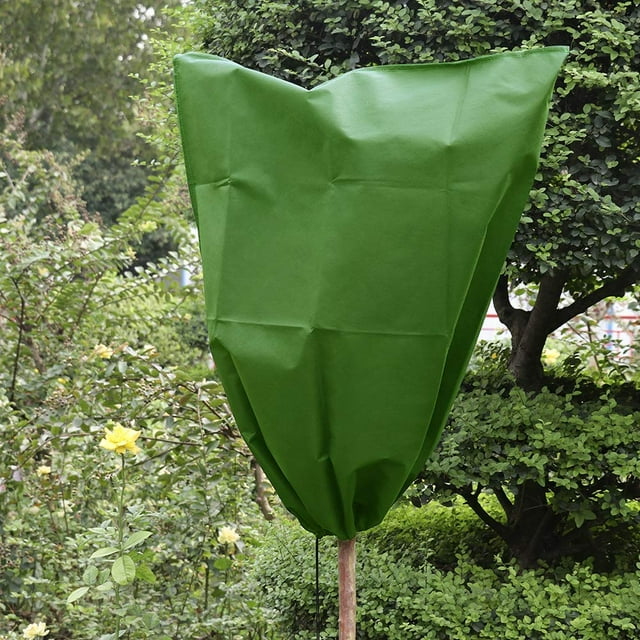 Bolsa de protección contra heladas para plantas | Tela no tejida y PVC | Aislamiento de invierno para árboles, arbustos, verduras, plantas en macetas | Retención de calor | Escudo de animales y
