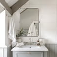thumbnail image 7 of MOON MIRROR Polished Chrome Pivot Mirror for Bathroom, Tilt Bathroom Vanity Mirror,Rounded Rectangle Pivoting Mirror, Overall 24.33 x 30 in (Mirror 20x 30 in), 7 of 7