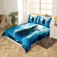 thumbnail image 2 of Funda Nórdica Niños Luna y Árboles Juego de Cama para Niños Adolescentes 5 PCs Cool, 2 of 5