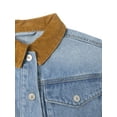 thumbnail image 5 of Weekend Academy Girls Denim Workwear Jacket with Corduroy Collar, Sizes 4-18, 5 of 8