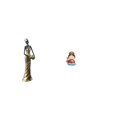 thumbnail image 1 of Figura decorativa de resina de una mujer tribal africana, estatua de madre, adorno ligero para dormitorio, armario o chimenea., 1 of 8