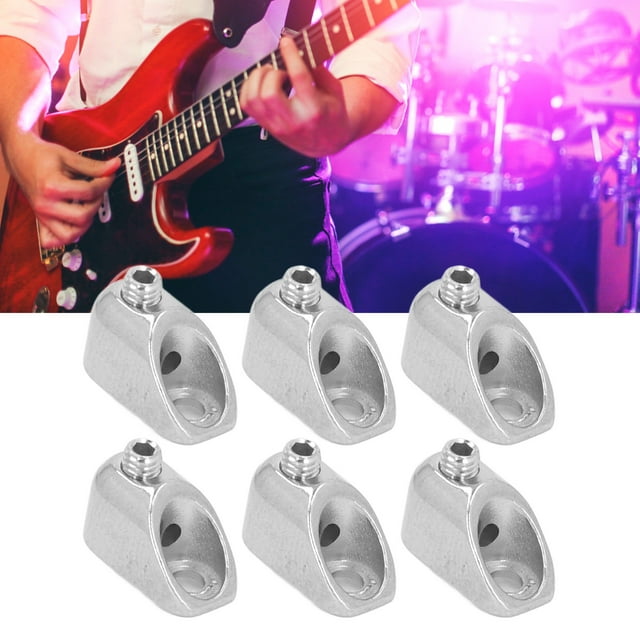 Electric Headless Guitar Locking Nut Zinc Alloy Accurate Locking 6 String Split Type For Headless Electric Guitars