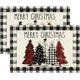 thumbnail image 1 of Artoid Mode Waterclor Buffalo Plaid Árboles de Navidad Feliz Navidad Camino de mesa, temporada de invierno, vacaciones, cocina, mesa de comedor, decoración para interiores y exteriores, decoración de, 1 of 4