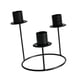thumbnail image 5 of Candelabro, candelabro cónico, candelabro de pilar, candelabro de 3 brazos para cumpleaños, comedor, mesa decorativa para el hogar negro, 5 of 9