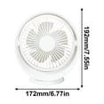 thumbnail image 3 of Ventilador de escritorio portátil silencioso - Ventilador de carga USB para uso en dormitorios de oficina, 3 of 9