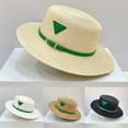 thumbnail image 4 of Ysmooiuy Women Men's Hat Leisure Hat Outdoor Sunscreen Wide Brim Sunshade Straw Hat Beach Hats Multi Color, 4 of 9