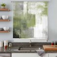 thumbnail image 5 of Sage Green Ombre Sheer Curtains 108 Inches Extra Long, Vintage Shabby Abstract Plaid Art Light Filering Curtains, Privacy Drapes Simi Floor to Veiling Curtain for Living Room Large Window Treatment, 5 of 9