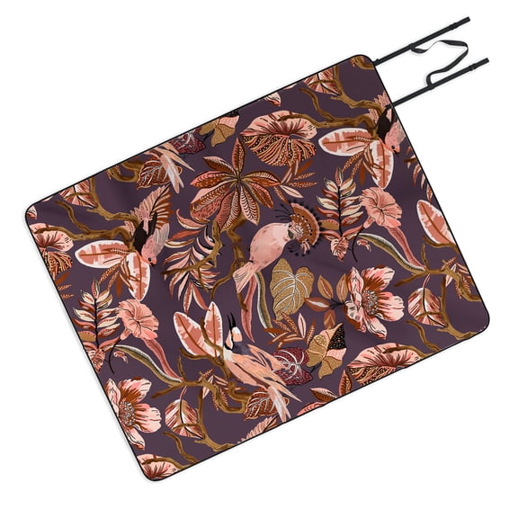 Society6 Marta Barragan Camarasa 2Pink tropical birds landscape Picnic Blanket