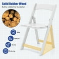 thumbnail image 6 of Gymax Set of 4 Dining Chairs w/ Rubber Wood Legs & Padded Seat for Home Office Events White, 6 of 8