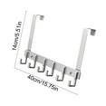 thumbnail image 3 of Over-the-Door Hanger with 6 Hooks | No-Drill Aluminum Coat Rack for Bedroom & Bathroom | 15.8x5.5in Space-Saving Organizer | Gray, 3 of 6