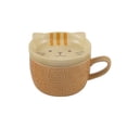 thumbnail image 1 of Taza de Cerámica Con Tapa HappyWare diseño Gato beige, 1 of 3