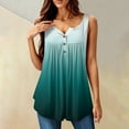 thumbnail image 2 of NAMTYQX Cute Summer Tops for Women Peplum Sleeveless Loose Fit Fashion Casual Plus Size Graphic Button V Neck Shirts for Women Royal Blue Size M, 2 of 5