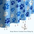 thumbnail image 6 of Blue Dog Paw Footprint Shower Curtain 72"x84" ,Bathroom Decorative Shower Curtains Set with 12 Hooks,Modern Waterproof Washable Shower Curtain, 6 of 6