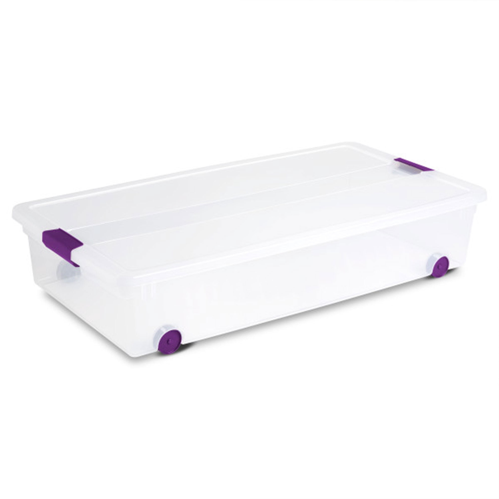 Sterilite ClearView Latch Clear Plastic Storage Box - Stackable with Lid - 12 Pack, 60 Qt