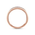 thumbnail image 4 of AFFY 0.25CT Moissanite Diamond Channel Set Men's Engagement Ring in 14K Rose Gold over Silver-9, 4 of 6
