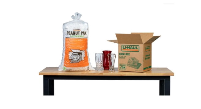 U-Haul Biodegradable Packing Peanuts for Moving, Packing, Storing, and Shipping - 1.5 cu ft Per Bag