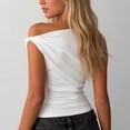thumbnail image 6 of FengLS Womens One-Shoulder Tops 2026 Fashion Fitted Crop Tops Twisted Knot Sleeveless Tank Tops for Party & Streetwear, 6 of 6