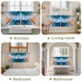 thumbnail image 6 of Beach Waves Tier Curtains, Ocean Gradient Orange Turquoise Nature Light Filtering Kitchen Curtains, 2Pcs Rod Pocket Half Window Treatments Panels for Sink Cafe Cabinet Camper 27.5x24 Inches, 6 of 9