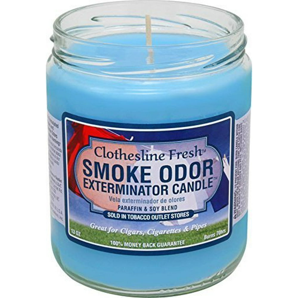 Smoke Odor Exterminator 13oz Jar Candle, Clothesline Fresh 2 Pack