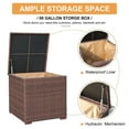 thumbnail image 2 of JOIVI 8 Piece Patio Furniture Conversation Set with 45” Fire Pit Table, Wicker Outdoor Sectional Sofa Set with Storage Box and 50,000 BTU Gas Fire Pit for Garden, Deck, Backyard, Parties, Brown, 2 of 13