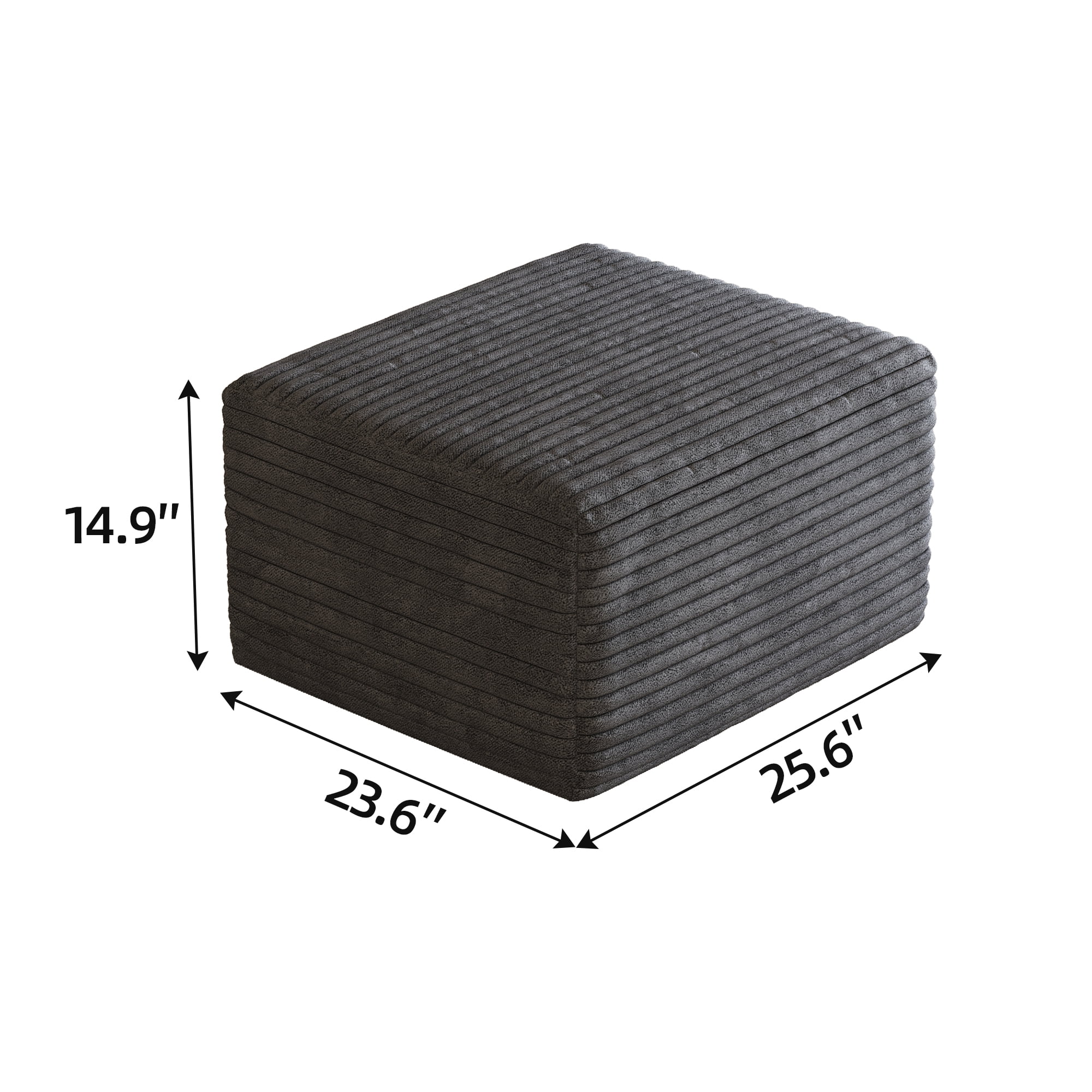 Sofa Ottoman, Dark Grey