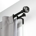 thumbnail image 2 of hometrends Lattice 3/4" Double Black Drapery 42-120" Rod Set, 2 of 2