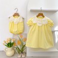 thumbnail image 4 of Kids Dress Short Sleeve Twirling Charming Sweet Graceful Blend for Summer and Casual Dress Set, 4 of 5